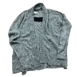 Label + Thread Gray Open Front Cardigan‎ Sweater Baby Alpaca and Wool Blend XS